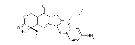 1H-Pyrano[3',4':6,7]indolizino[1,2-b]quinoline-3,14(4H,12H)-dione, 9-amino-11-butyl-4-ethyl-4-hydroxy-, (4S)-(CAS:816422-75-0)