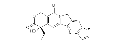 9H-Pyrano[3,4-f]thieno[2',3':5,6]pyrido[2,3-a]indolizine-7,10(6H,12H)-dione, 6-ethyl-6-hydroxy-, (S)- (9CI)(CAS:135415-72-4)
